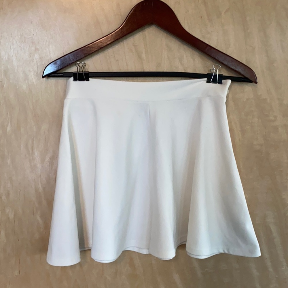Foreign Exchange | white skater flare skirt